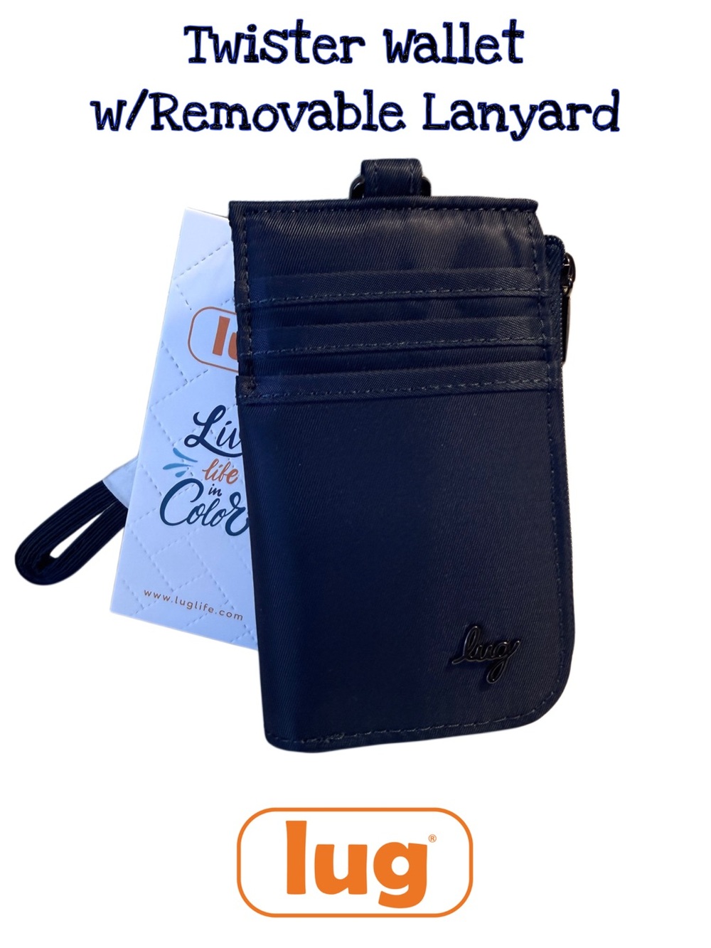 Lug Twister RFID Wallet/Lanyard NWT Indigo Blue